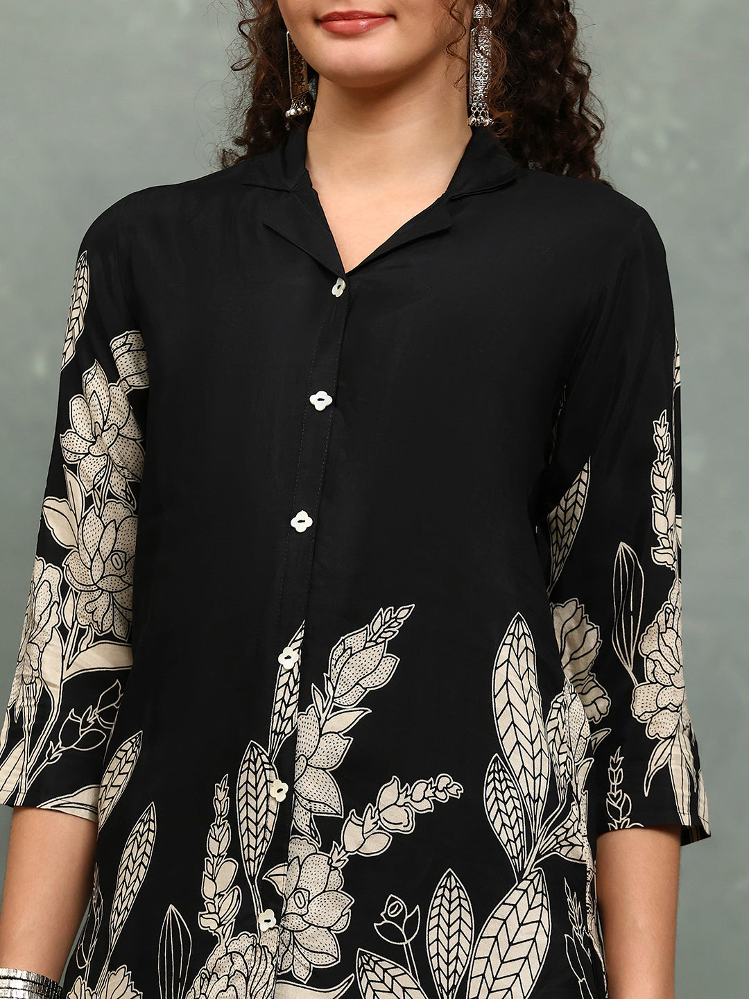 Printed Muslin Kurta With pants