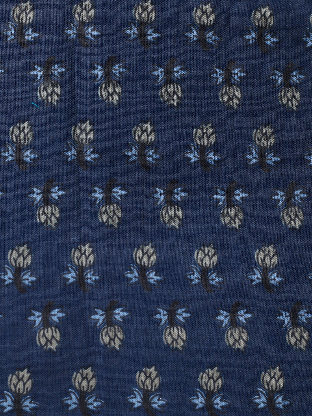 Printed Cotton Blend Unstitched Suit With Pant &amp; Dupatta