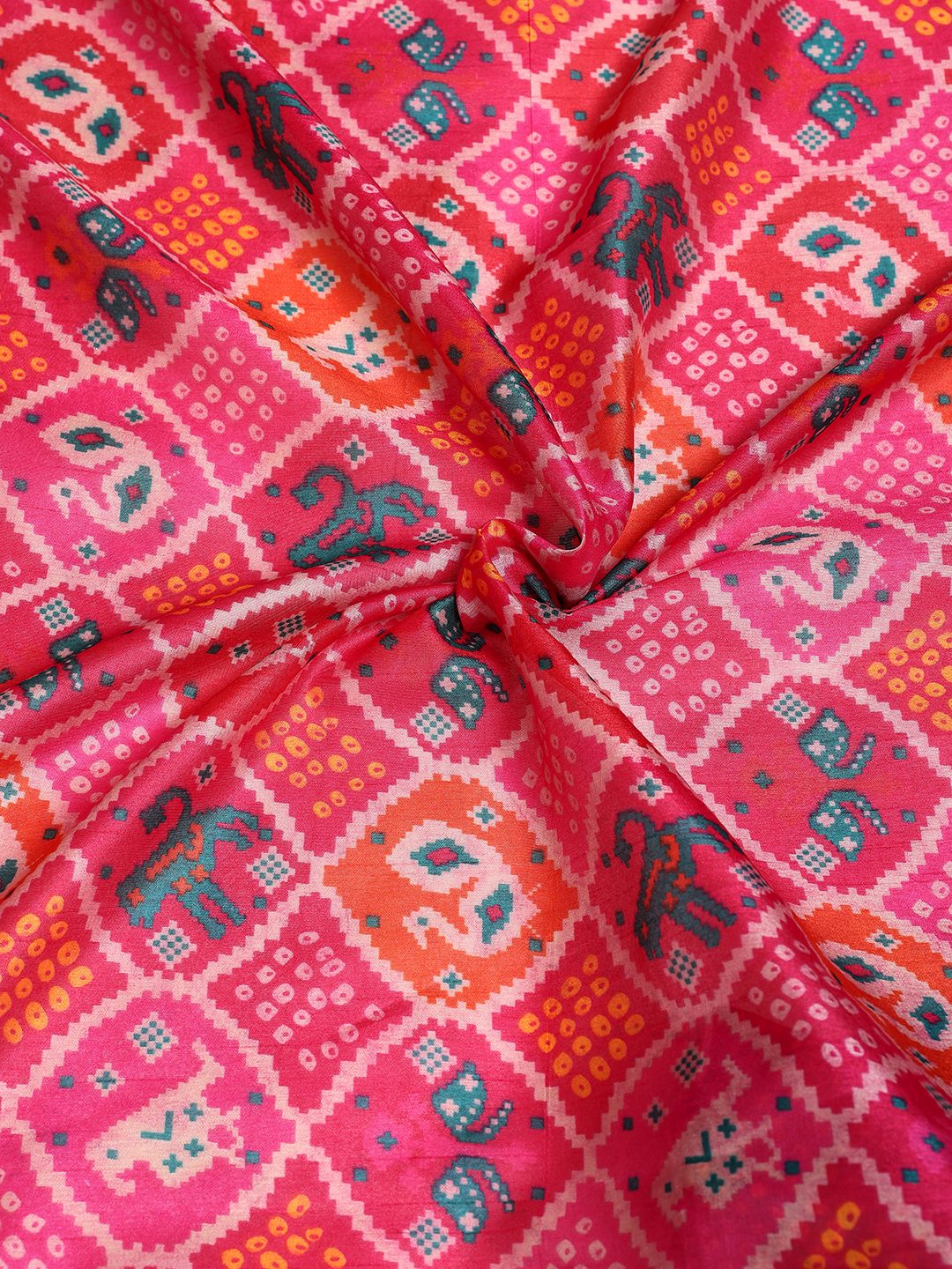 Digital Printed Art Silk Saree
