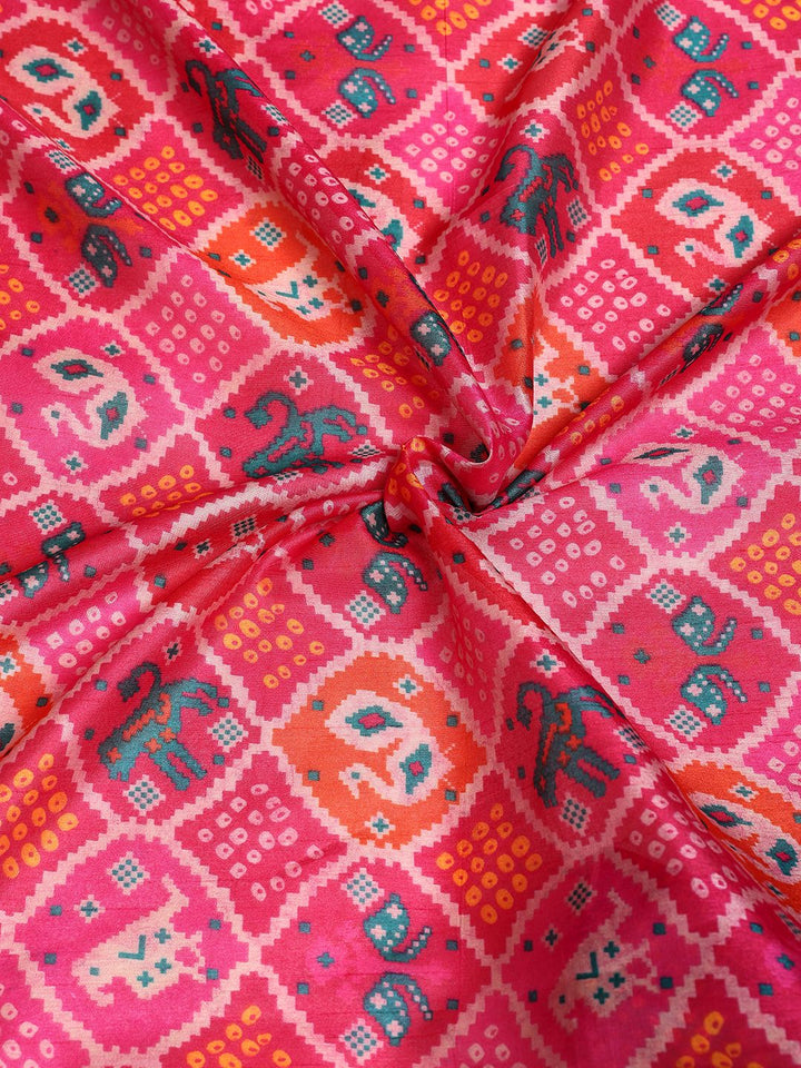 Digital Printed Art Silk Saree