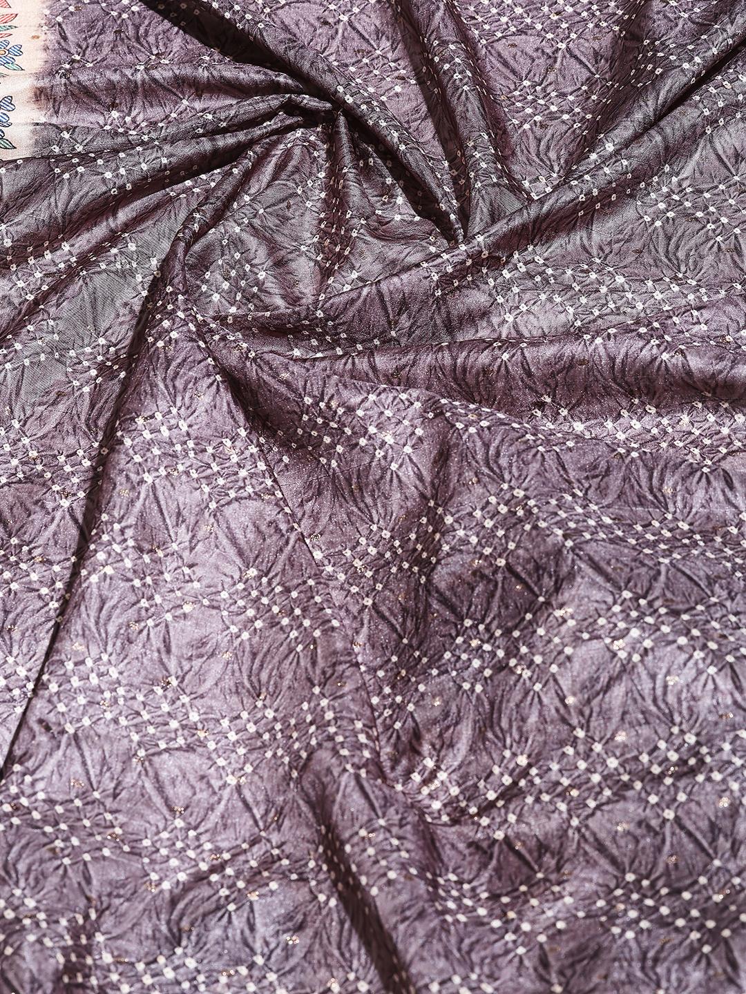 Printed Tussar Silk Saree
