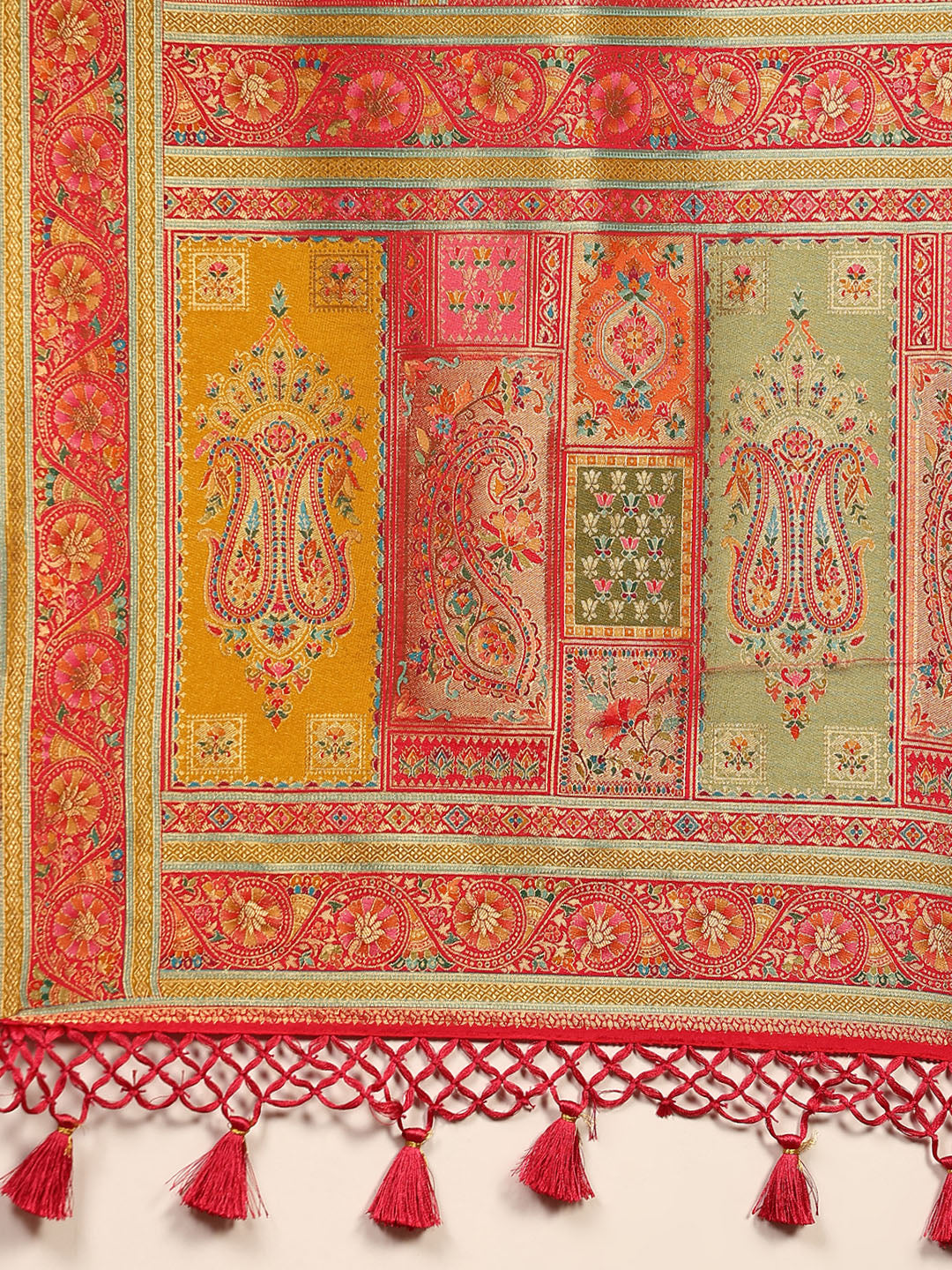Embroidered Dola Silk Saree