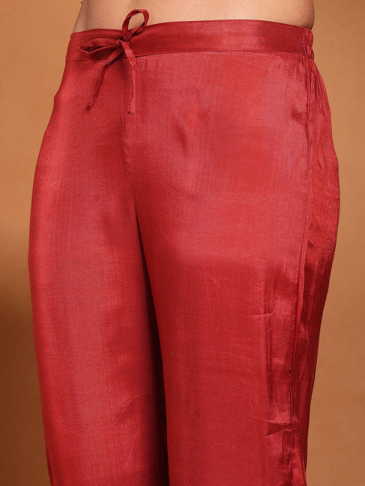 Floral Print Muslin Kurta With Pant &amp; Dupatta
