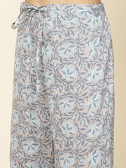 Tropical Printed Cotton Kurta With Pants