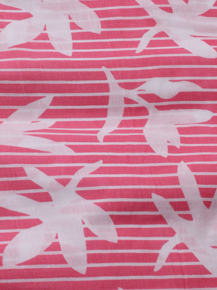 Printed Cotton Blend Unstitched Suit With Dupatta