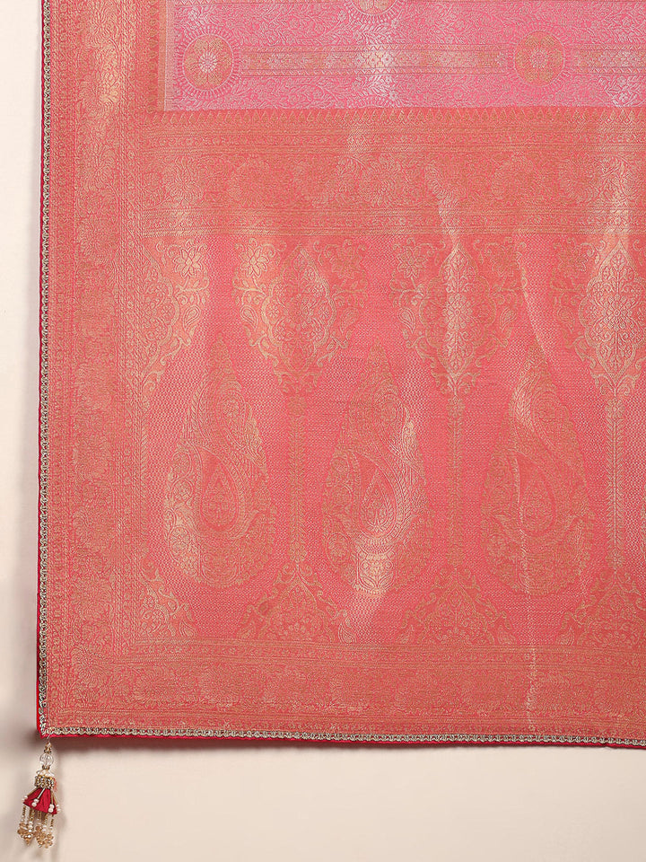 Embroidered Dola Silk Saree
