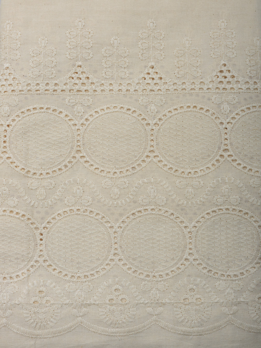 Embroidered Cotton Blend Unstitched Suit With Pant &amp; Dupatta