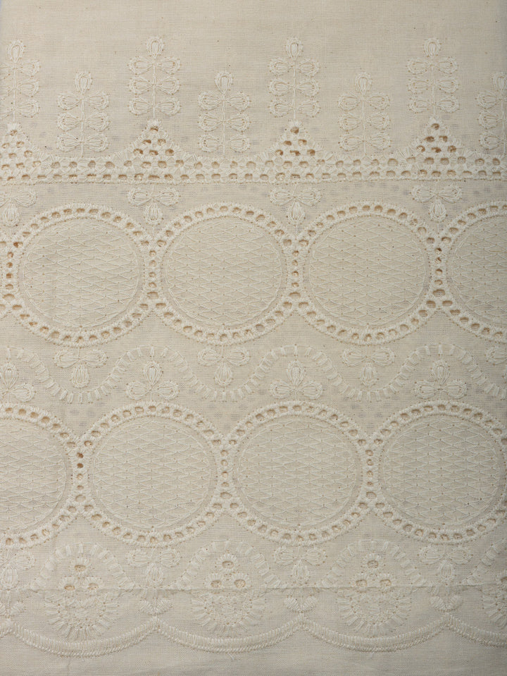 Embroidered Cotton Blend Unstitched Suit With Pant &amp; Dupatta