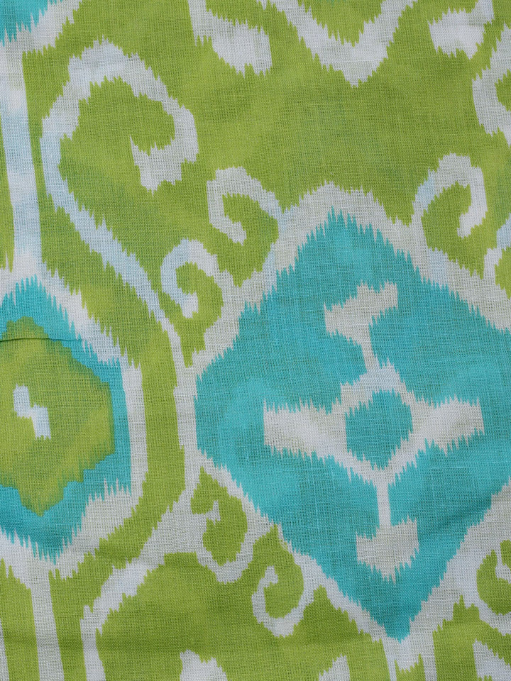 Printed Cotton Blend Unstitched Suit With Dupatta