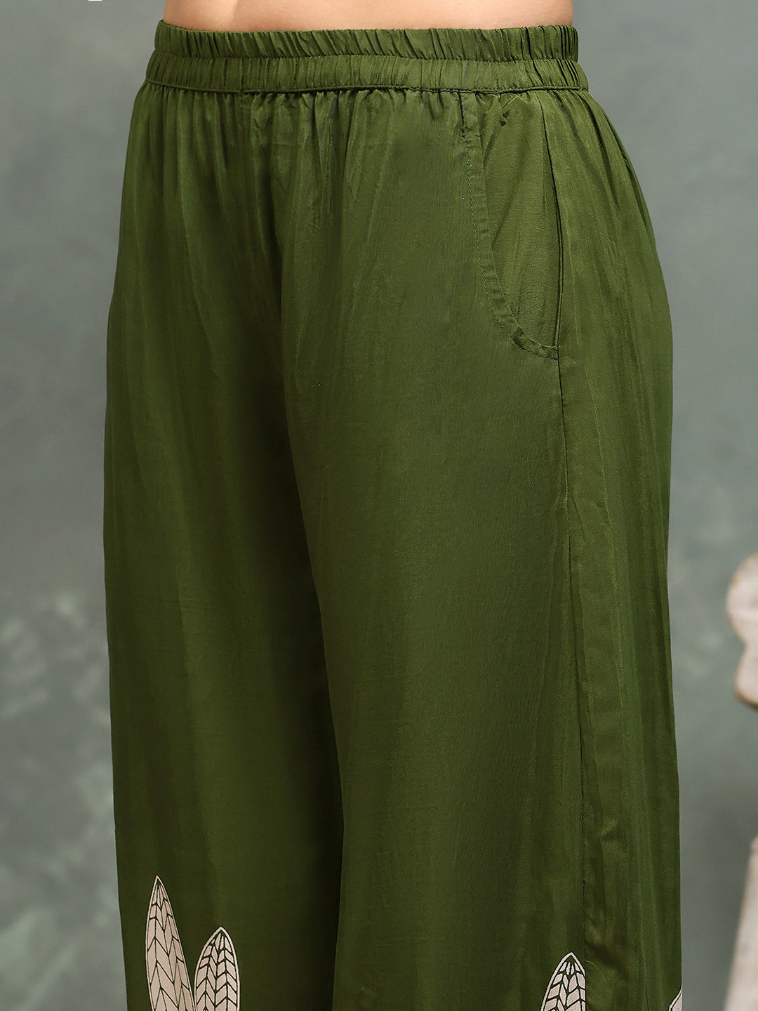 Printed Muslin Kurta With pants
