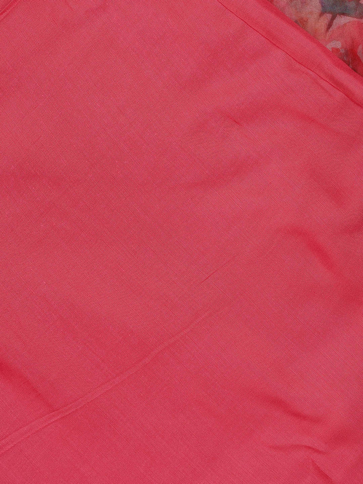 Neck Embroidered Organza Unstitched Suit With Dupatta