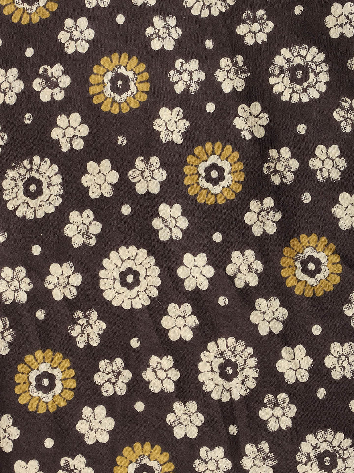 Printed Cotton Blend Unstitched Suit With Dupatta