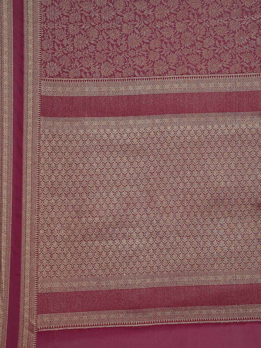 Plain Crepe Saree