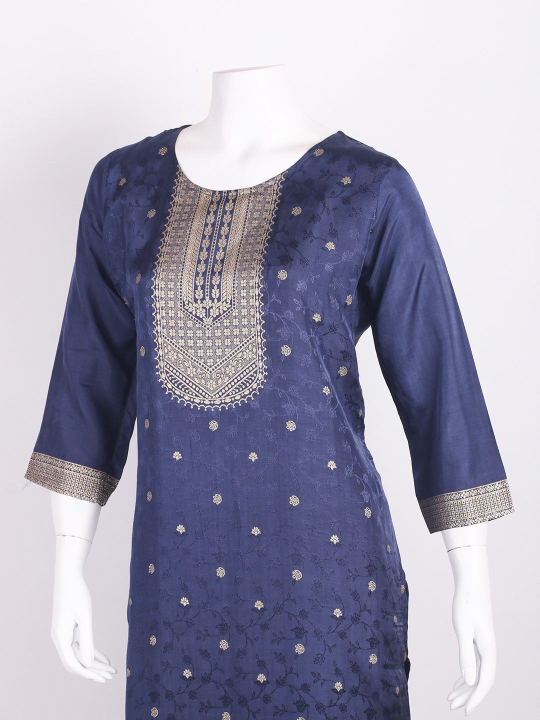 Banarasi Weave Art Silk Kurta With Pants &amp; Dupatta