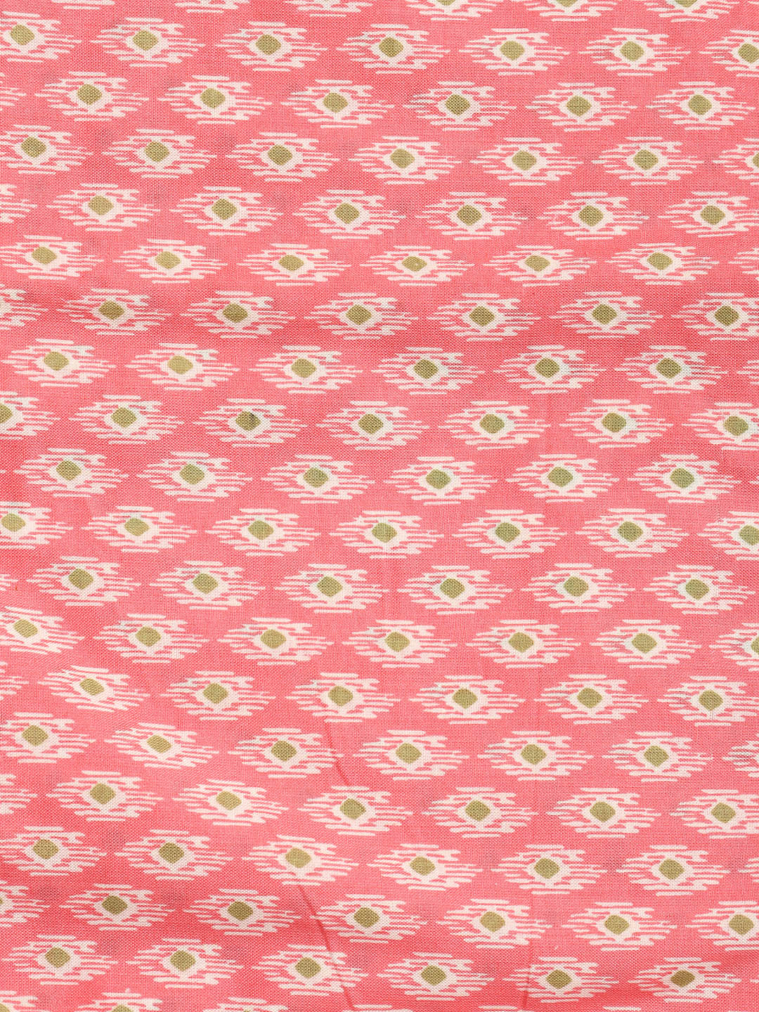 Printed Cotton Blend Unstitched Suit With Dupatta
