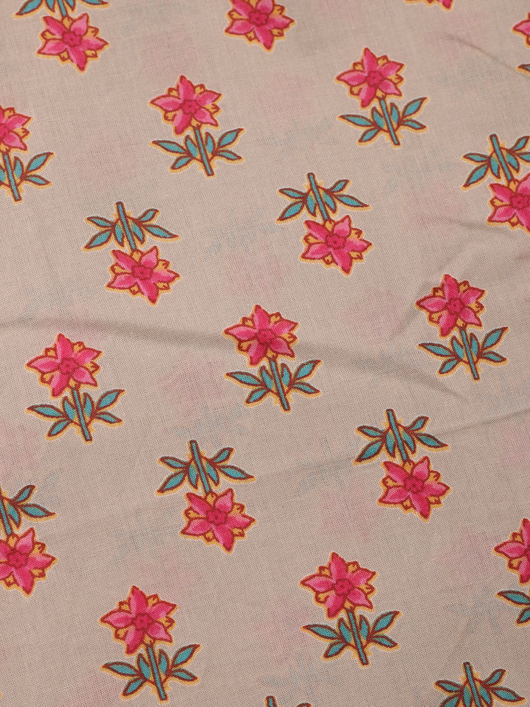 Embroidered Cotton Blend Unstitched Suit With Pant &amp; Dupatta