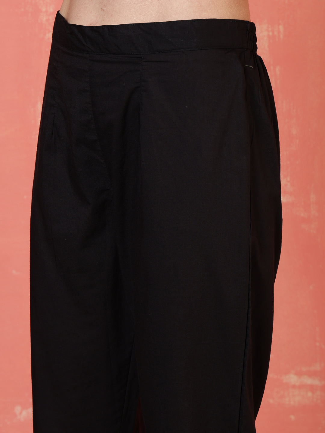 Printed Cotton Blend Kurta With Pants & Dupatta