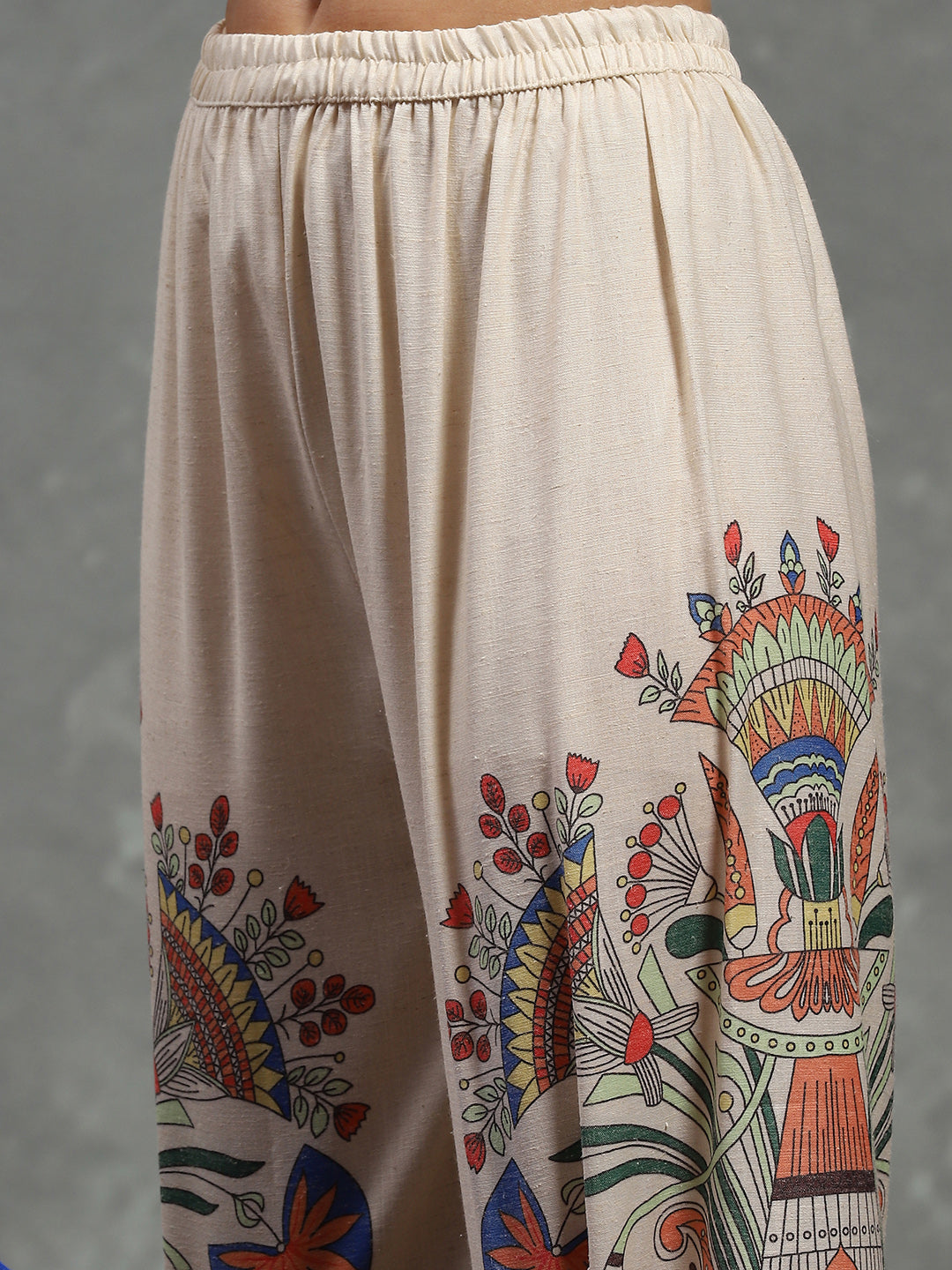 Printed Muslin Kurta With pants