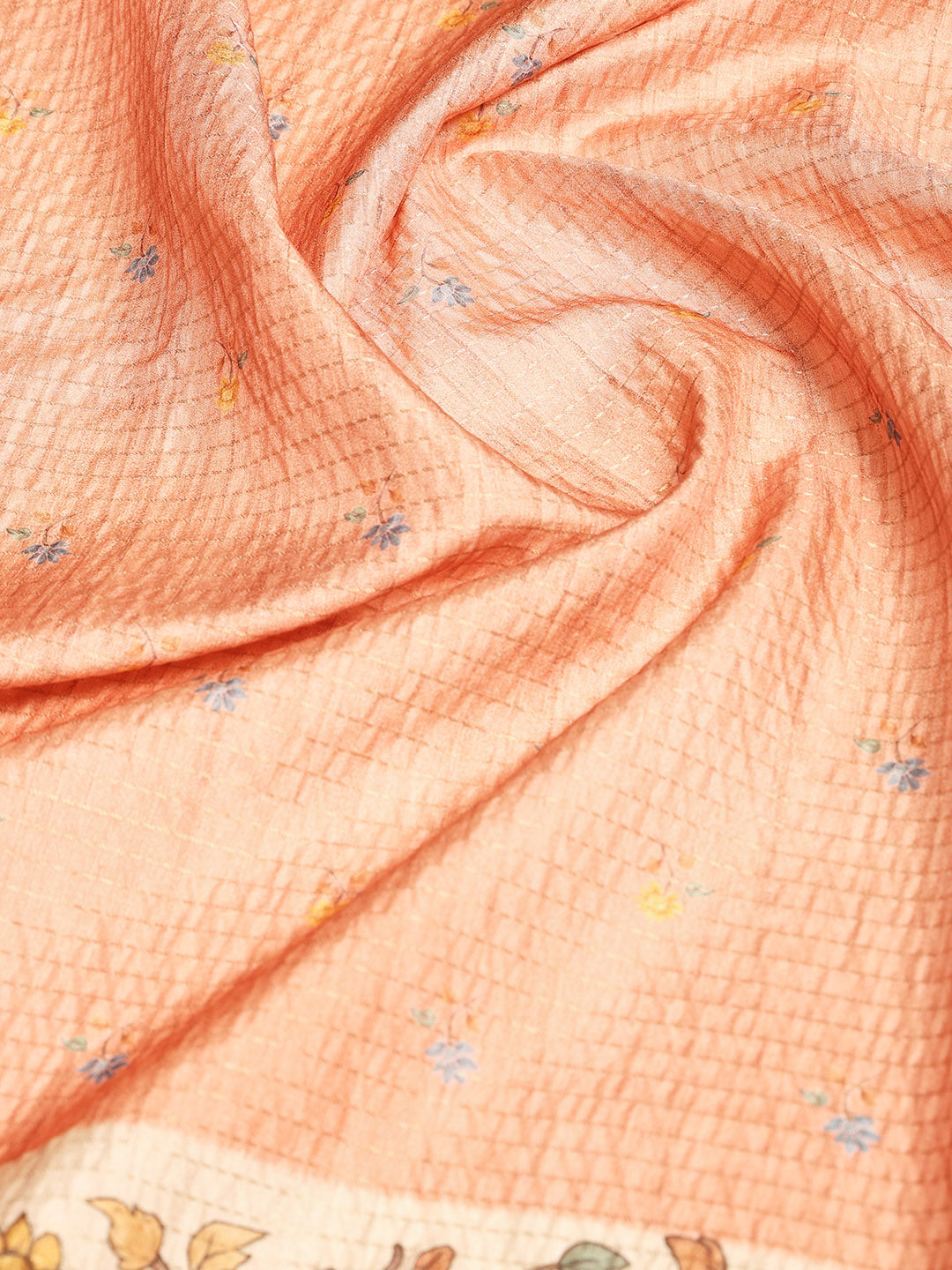Printed Tussar Saree
