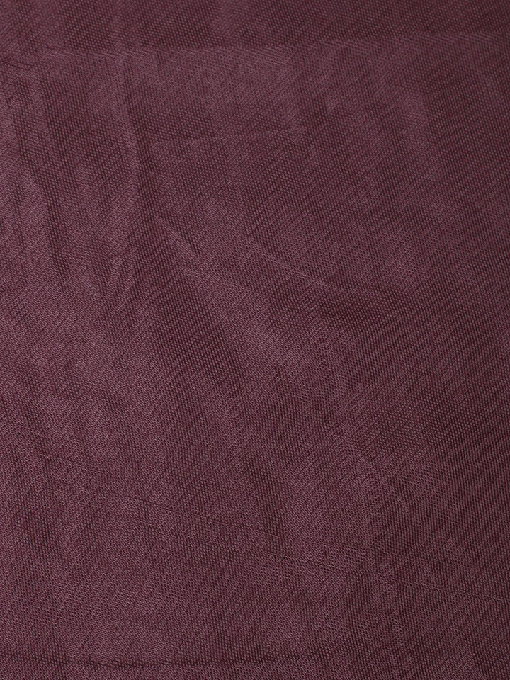 Printed Chanderi Unstitched Suit With Pant &amp; Dupatta