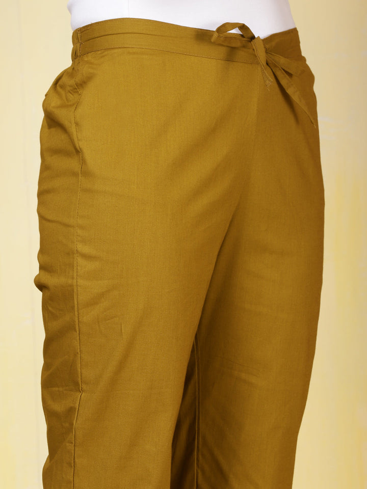 Printed Cotton Blend Kurta With Pants &amp; Dupatta