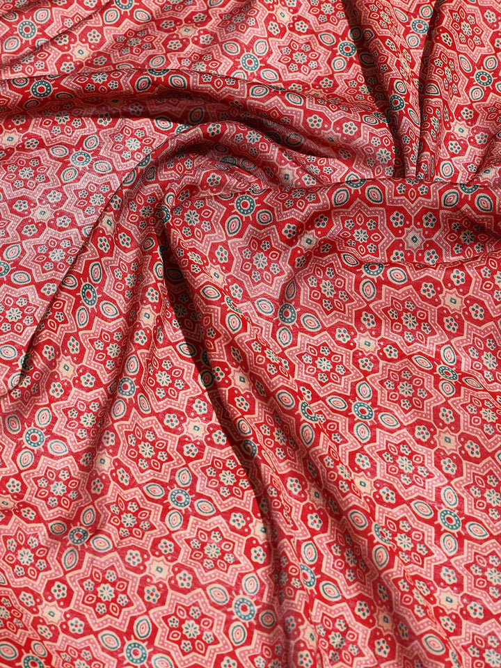 Digital Printed Art Silk Saree