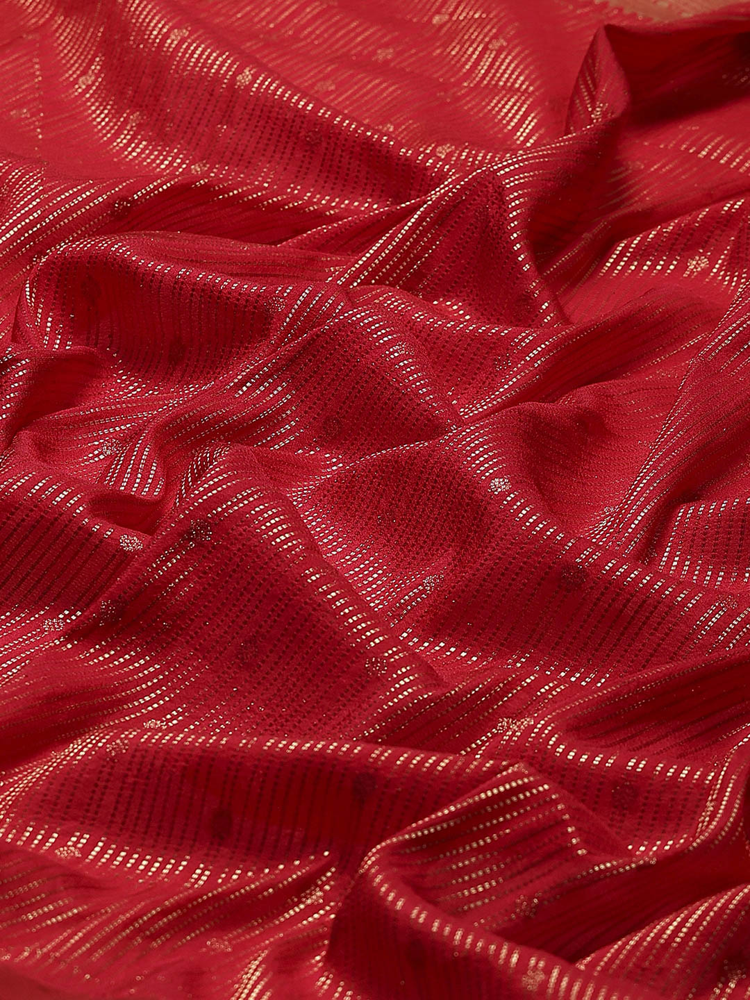 Plain Crepe Saree