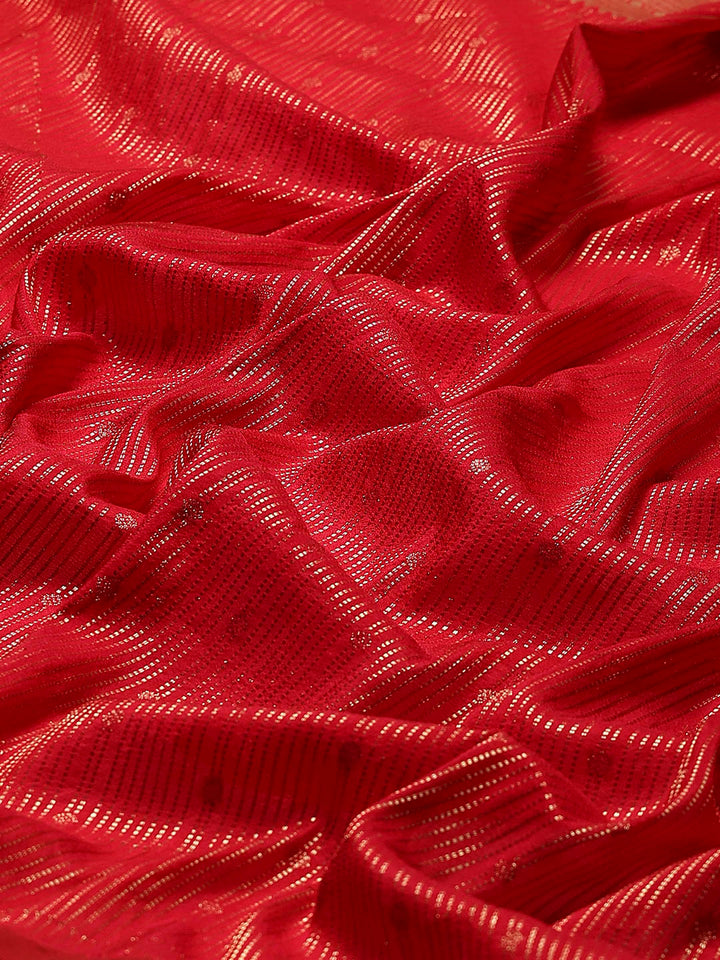 Plain Crepe Saree