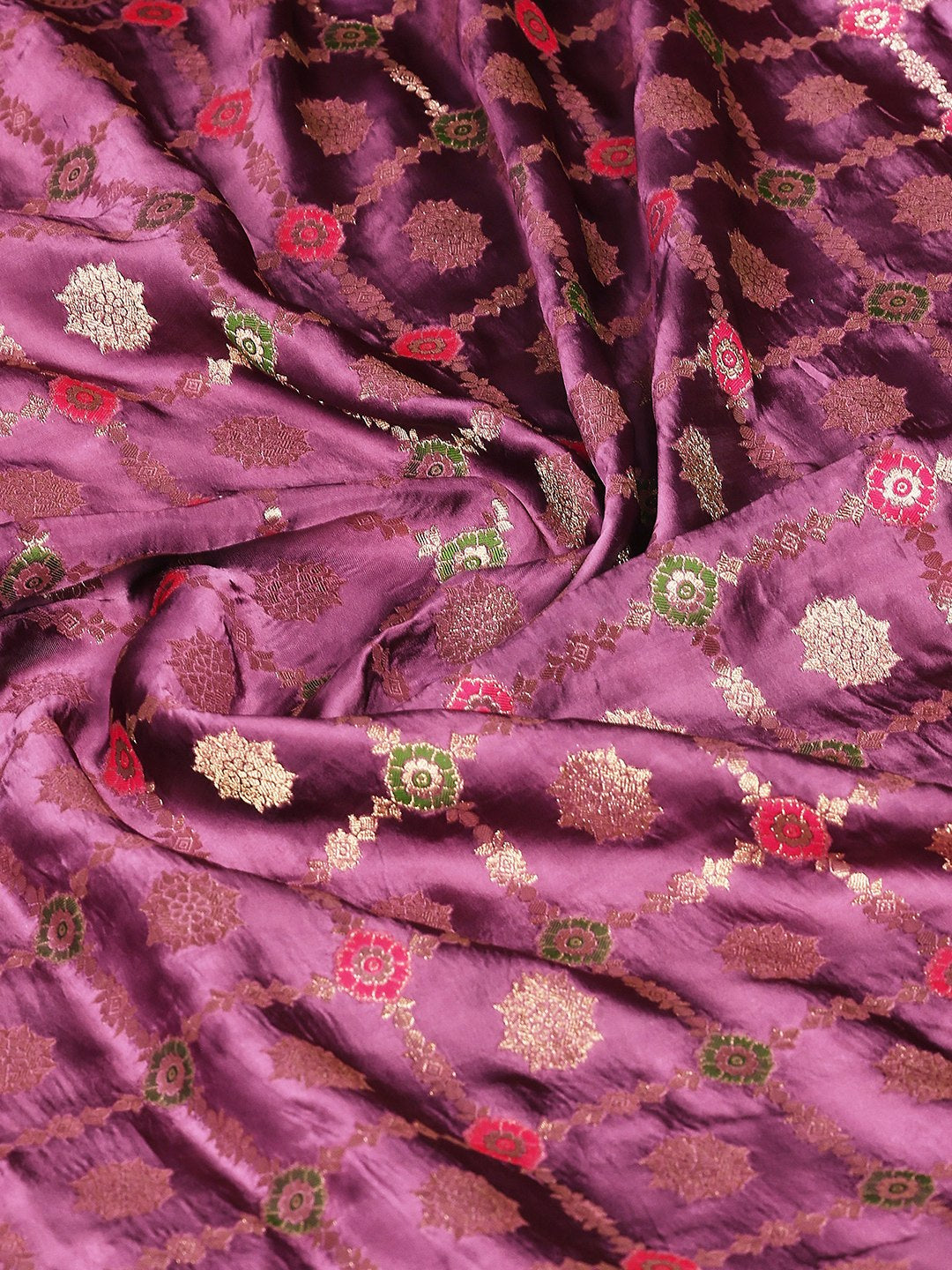 Woven Design Satin Saree