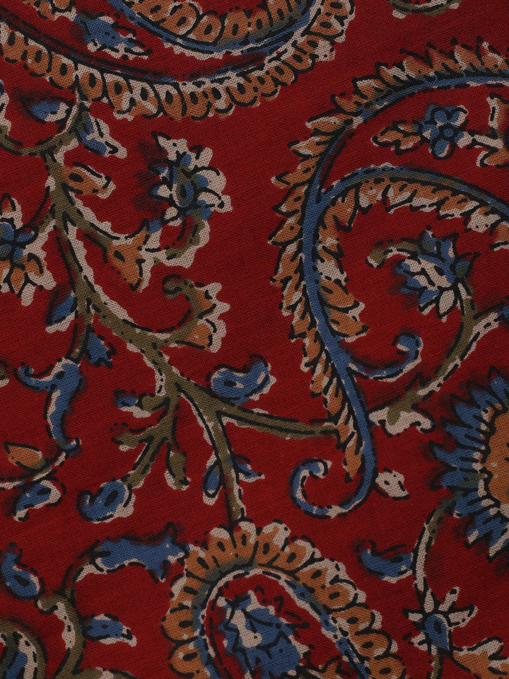Embroidered Cotton Blend Unstitched Suit With Pant &amp; Dupatta