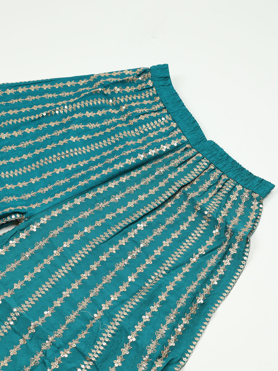 Embroidered Chinon Unstitched Suit With Pant &amp; Dupatta
