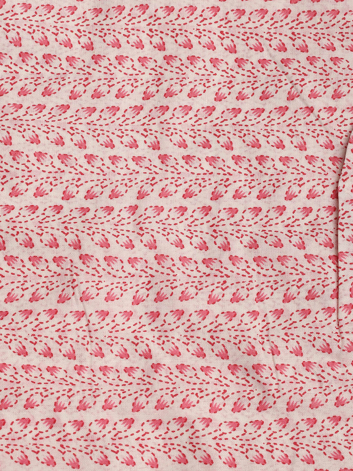 Printed Cotton Blend Unstitched Suit With Dupatta