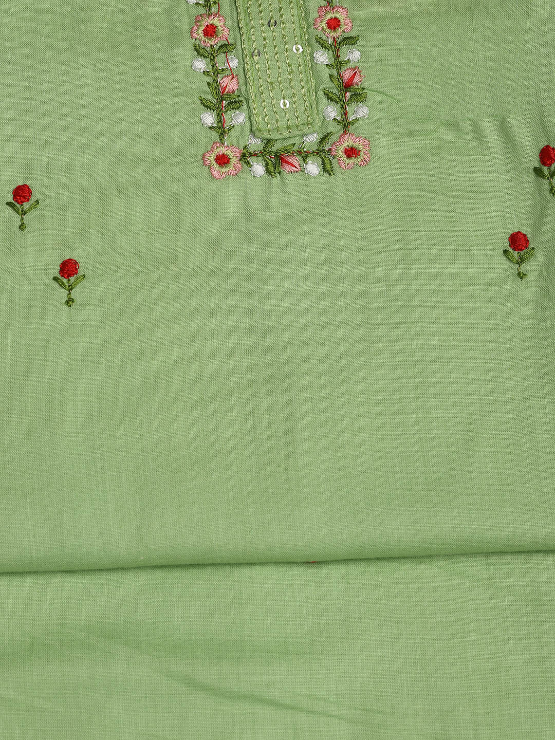 Printed Cotton Blend Unstitched Suit With Dupatta