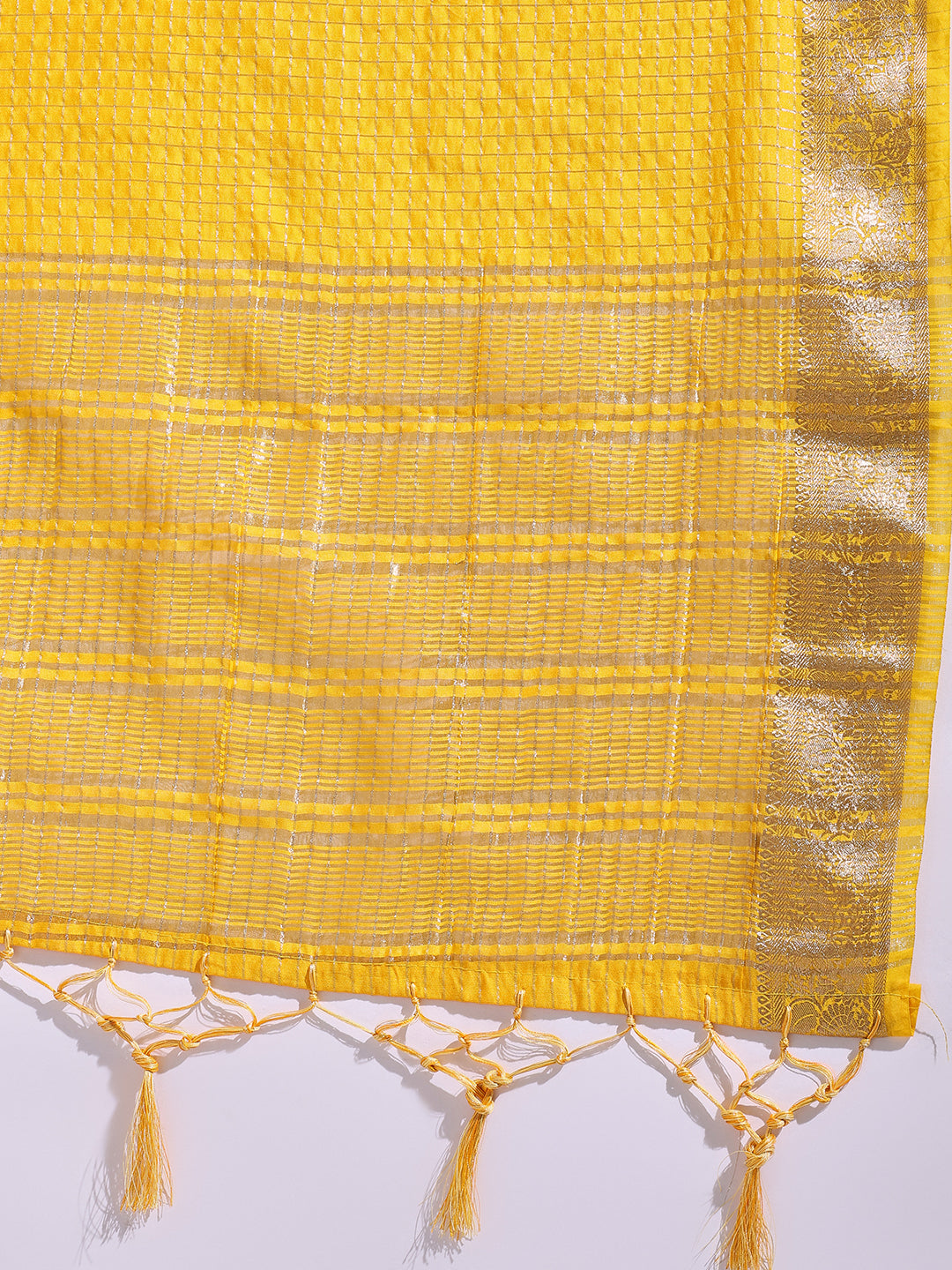 Zaari Jaal Tussar Saree