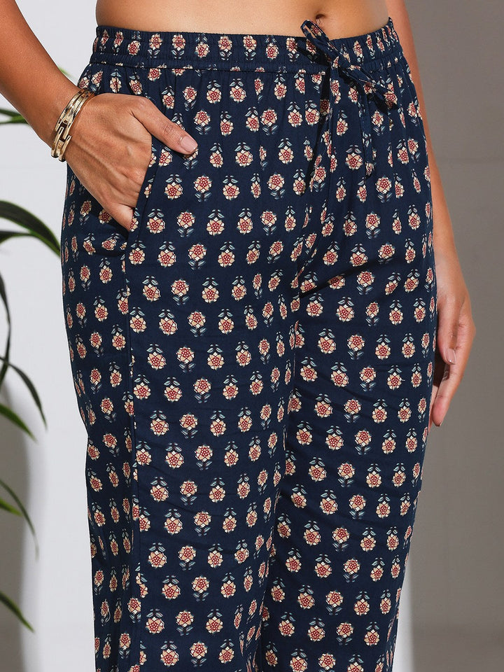 Printed Cotton Blend Kurta With Pant &amp; Dupatta