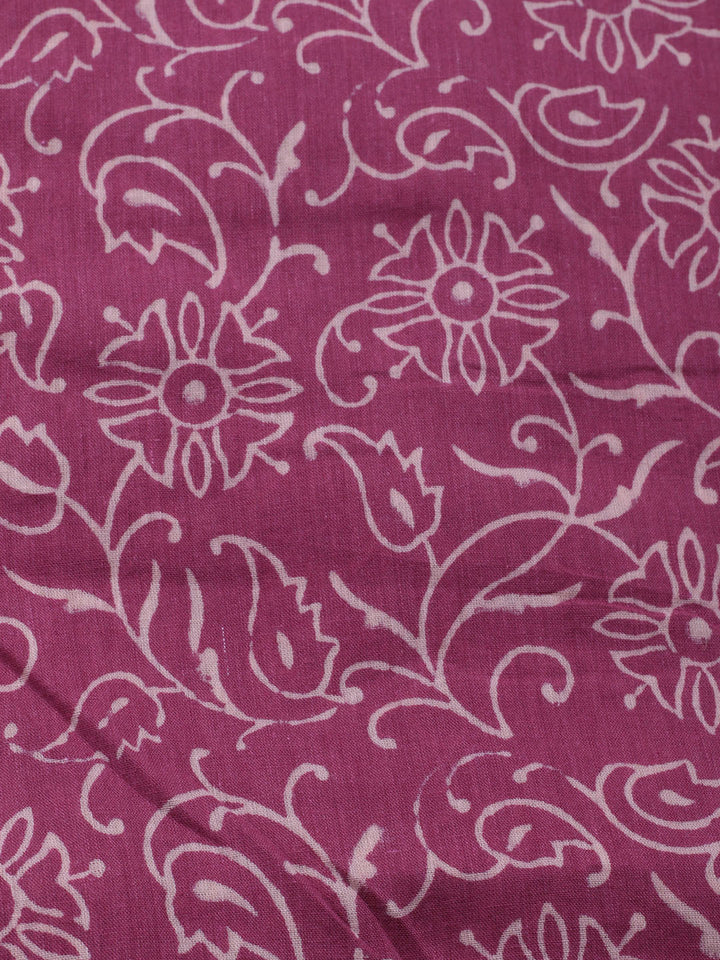 Printed Cotton Blend Unstitched Kurta With Pant &amp; Dupatta