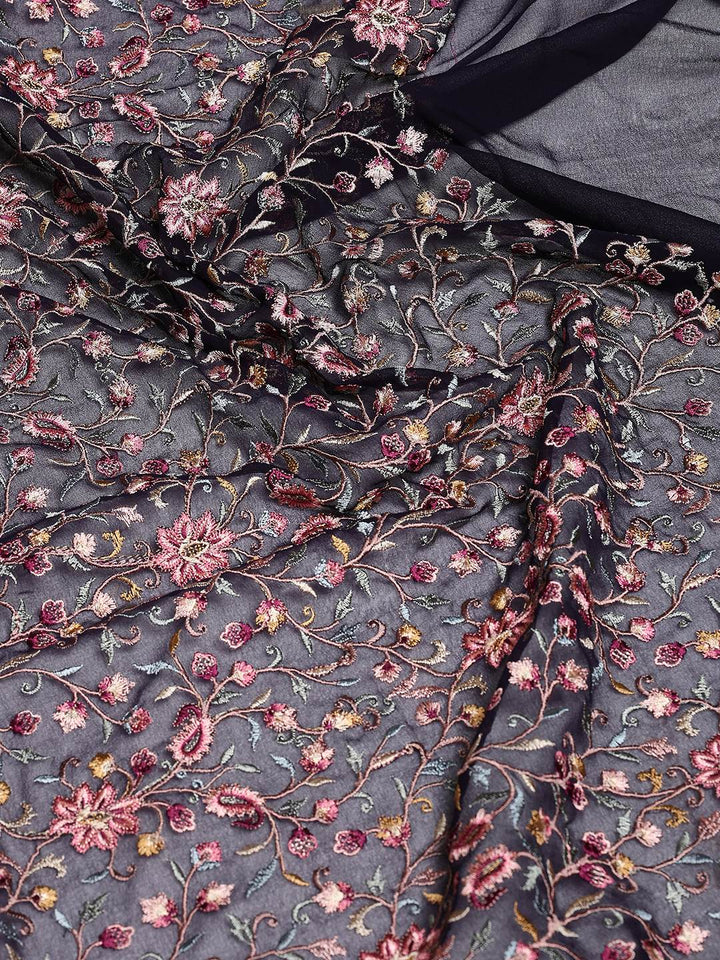 Embroidered Georgette Saree