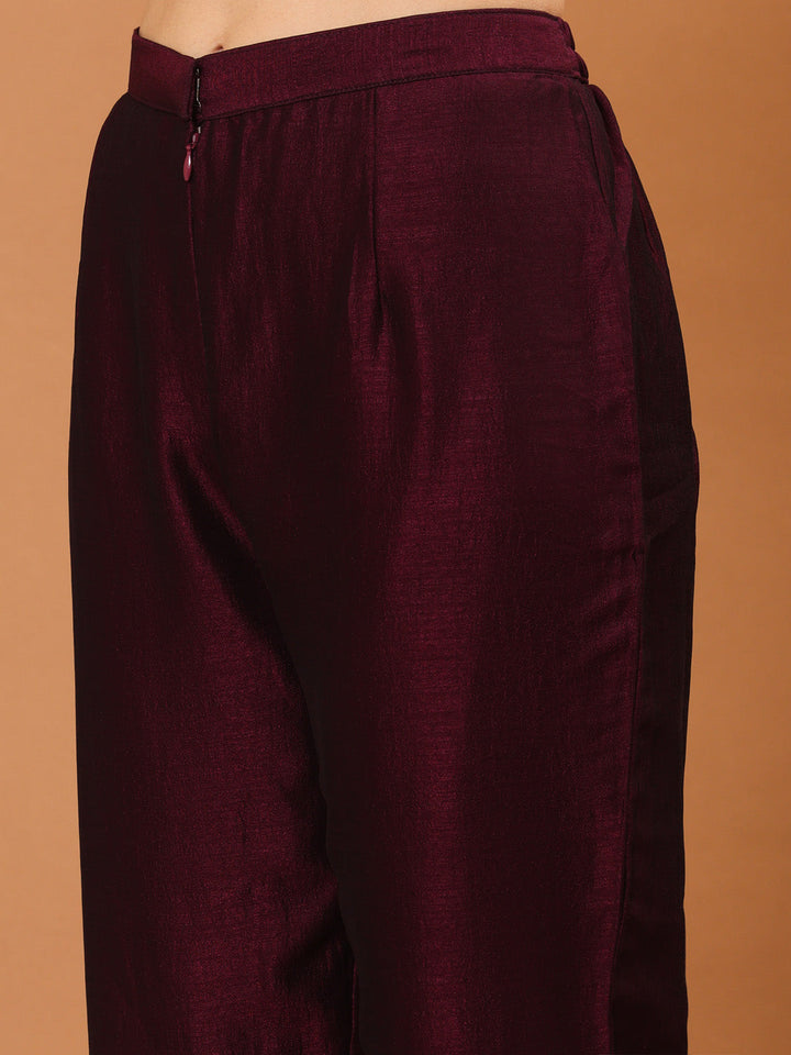 Zari Embroidery Handloom Kurta With Pants &amp; Dupatta