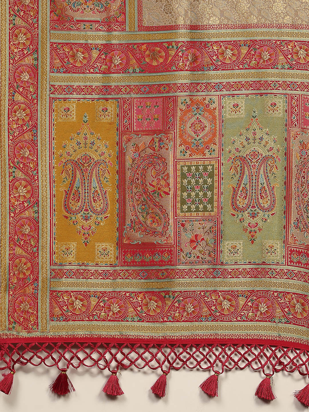 Embroidered Dola Silk Saree
