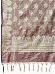 Woven Chanderi Unstitched Suit With Dupatta