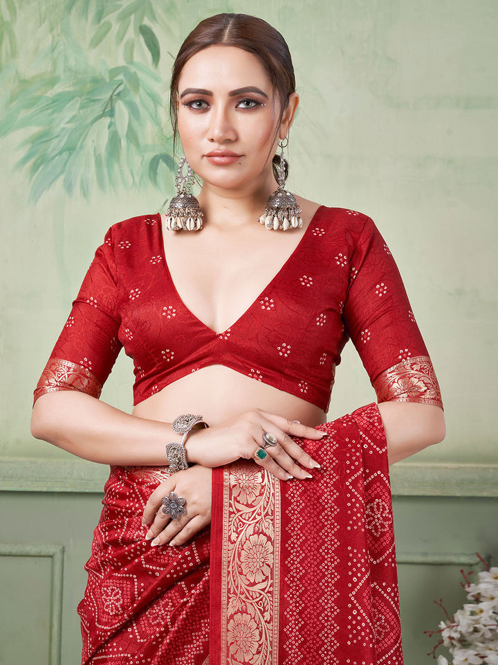 Printed Art Silk Saree