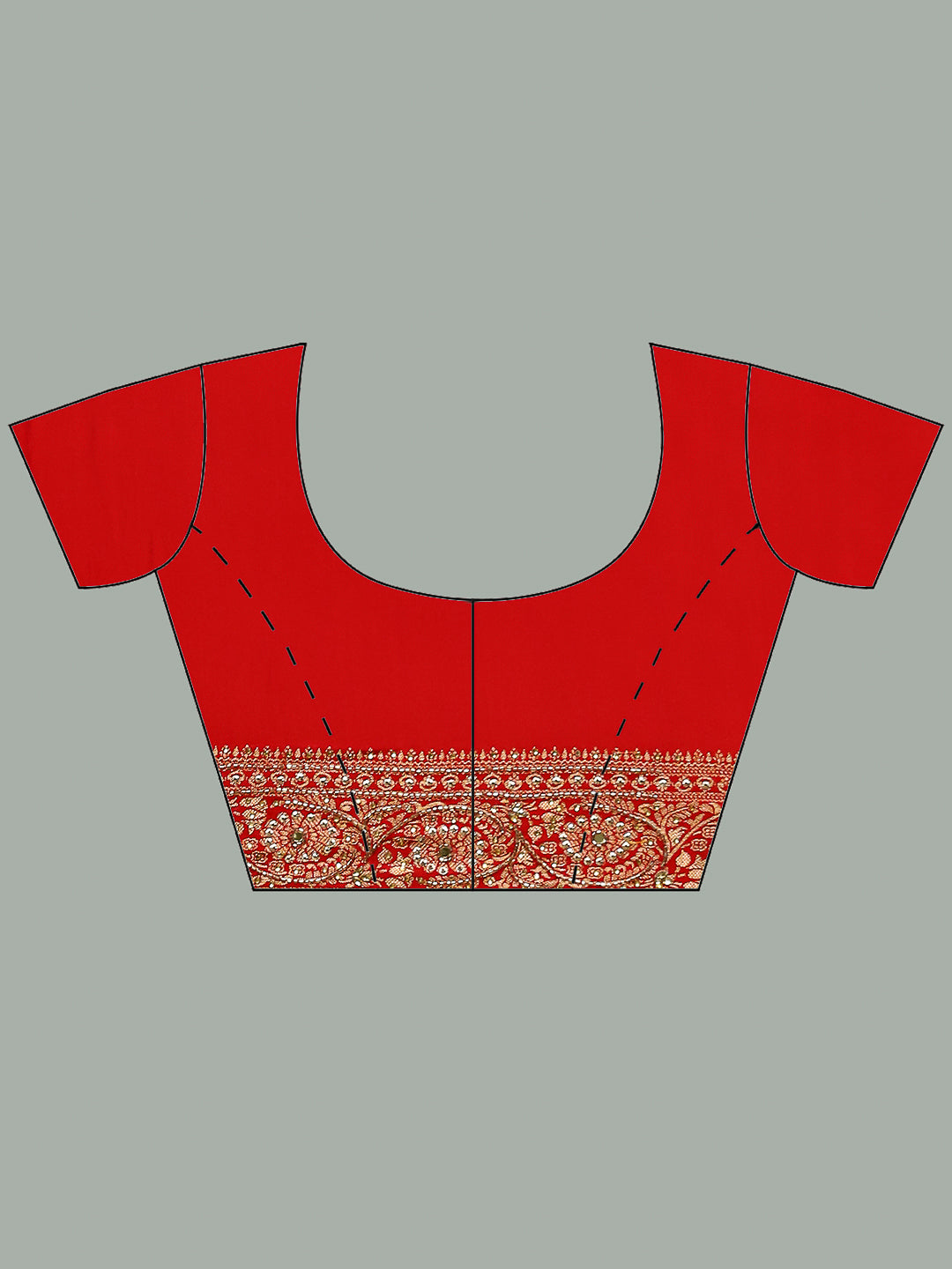Cutdana Organza Embroidery Saree