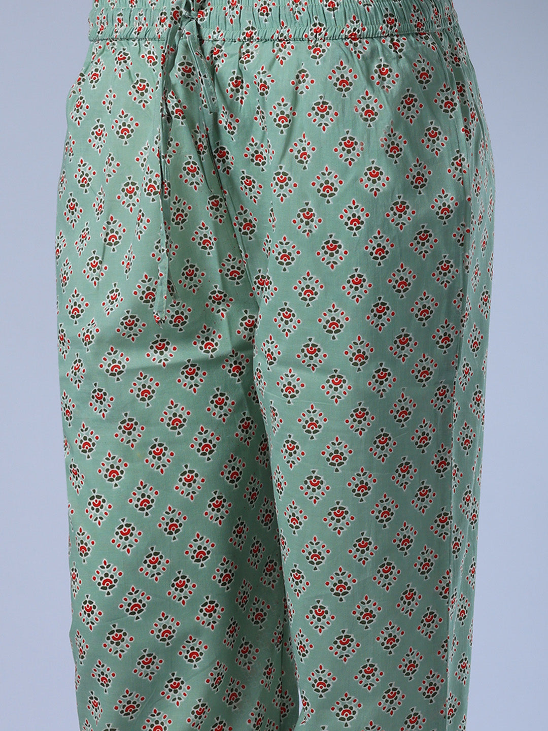 Printed Cotton Blend Kurta With Pant &amp; Dupatta
