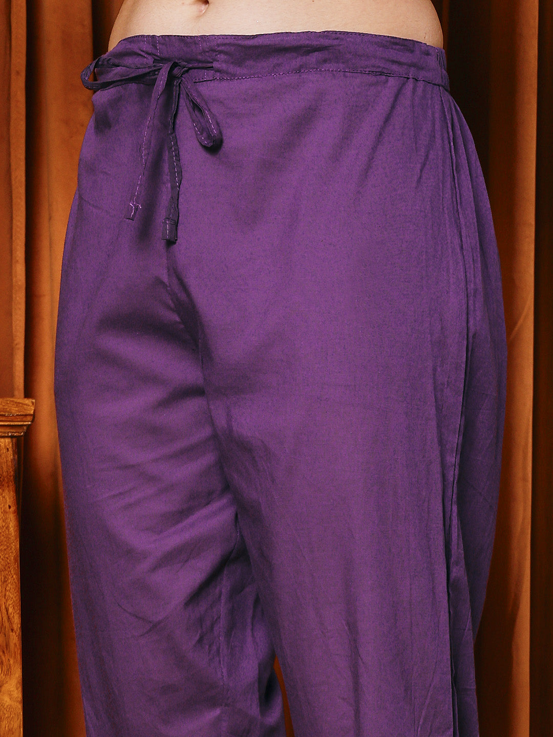 Printed Cotton Blend Kurta With Pants & Dupatta
