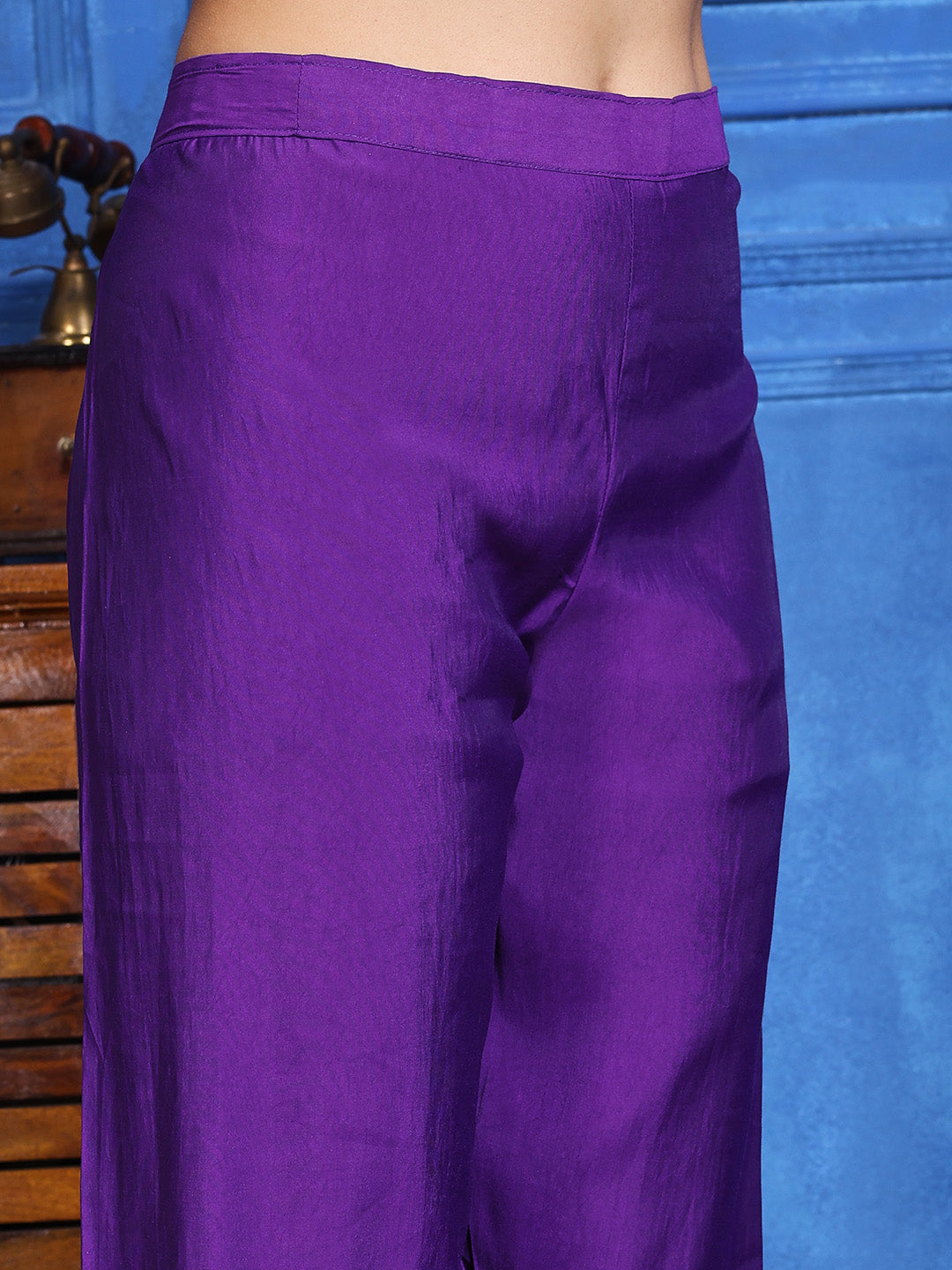 Printed Cotton Blend Kurta With Pants & Dupatta