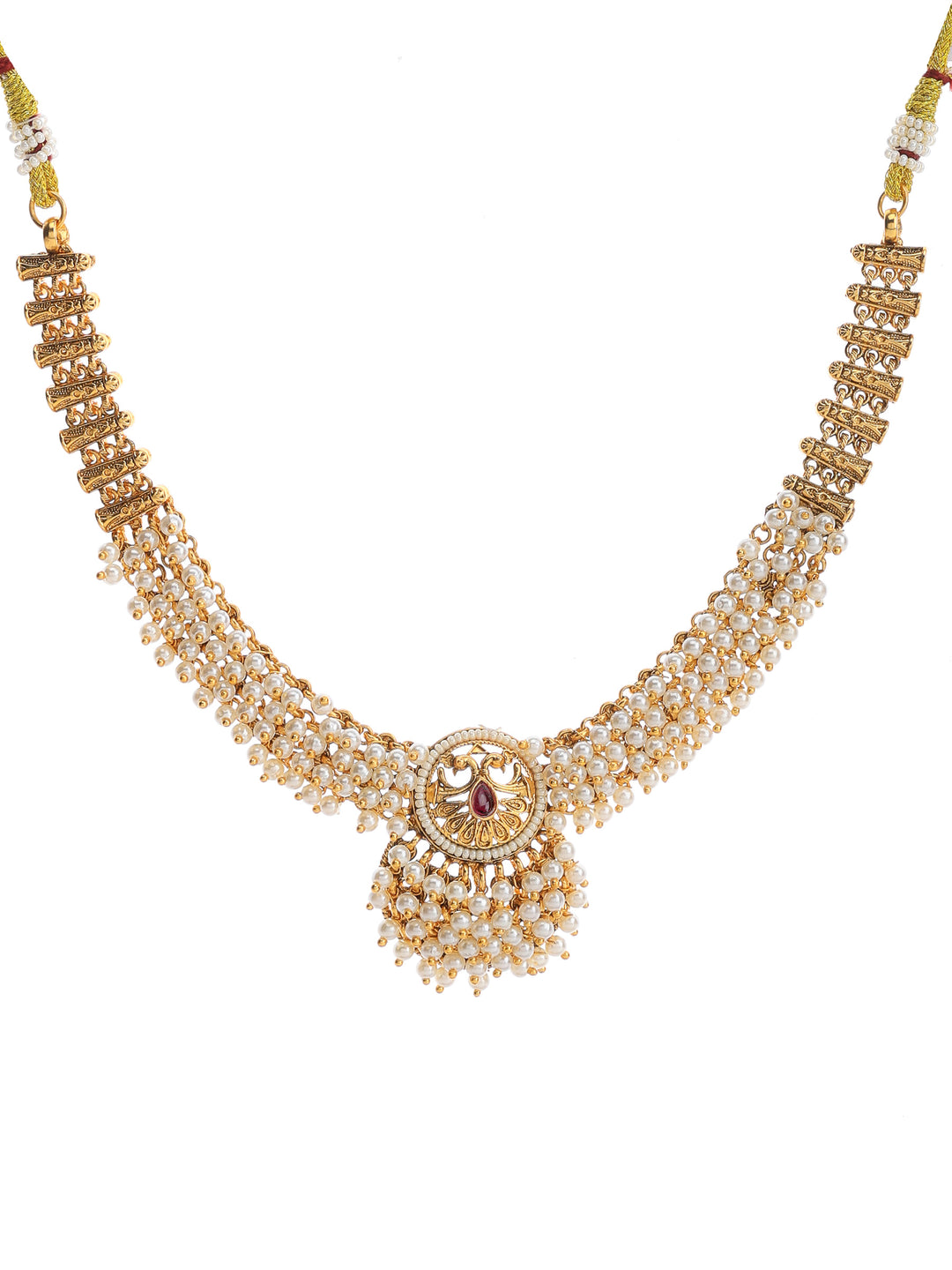 Gold Pink Jewellery Set