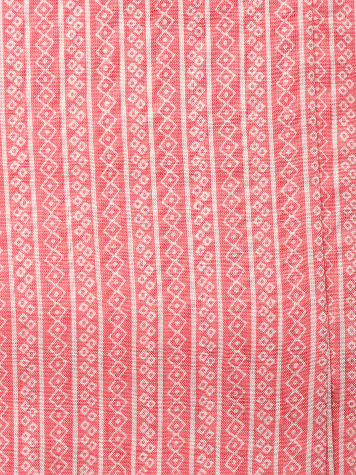 Printed Cotton Blend Unstitched Suit With Dupatta
