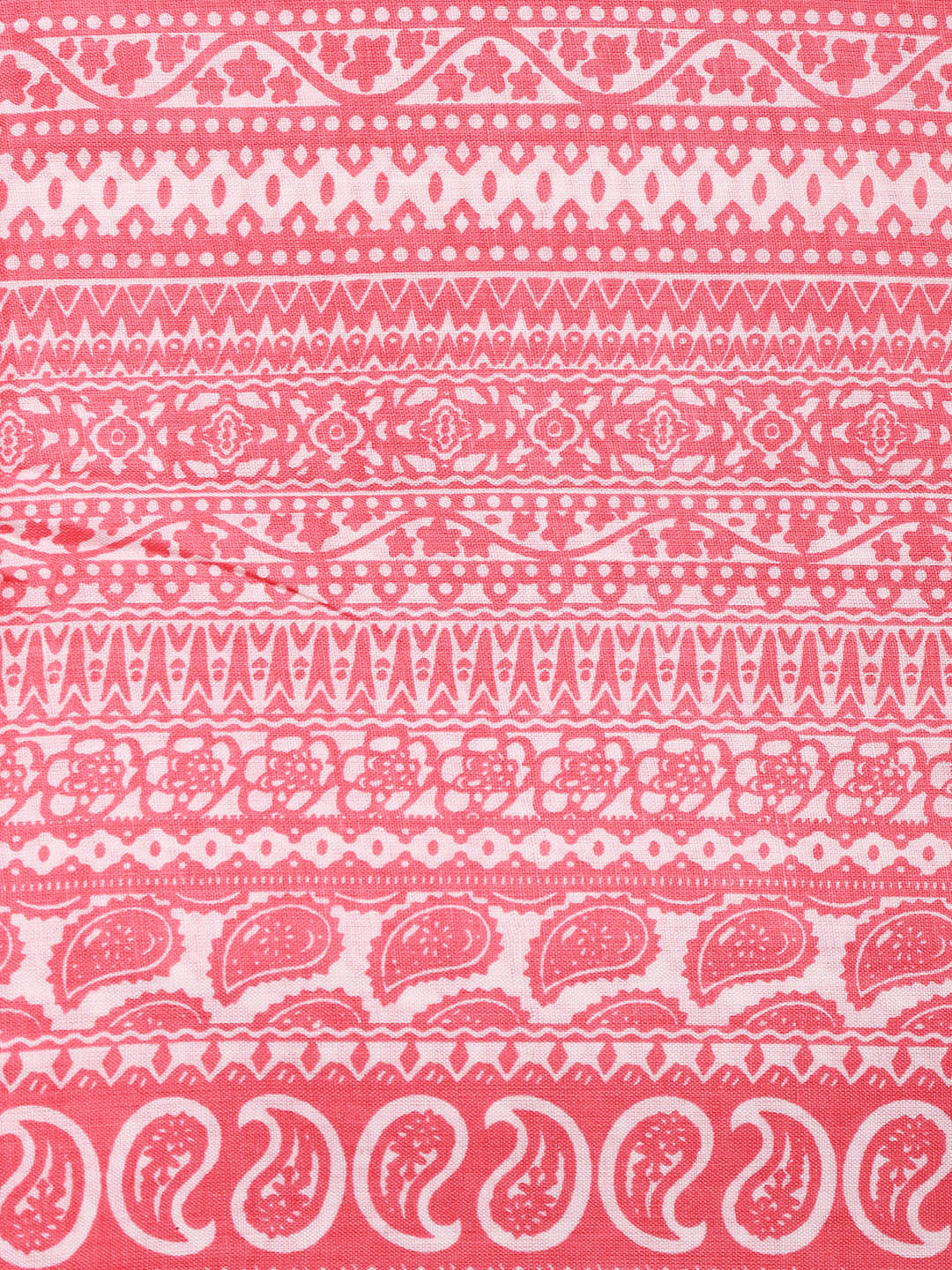 Printed Cotton Blend Unstitched Suit With Dupatta