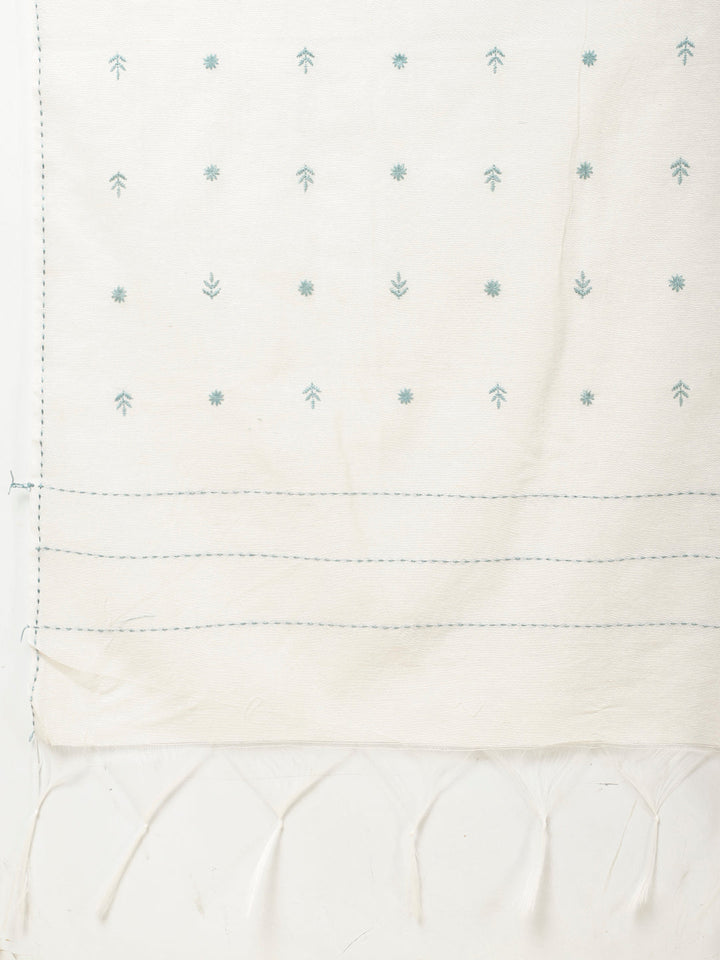 Neck Embroidered Cotton Unstitched Suit Piece With Dupatta