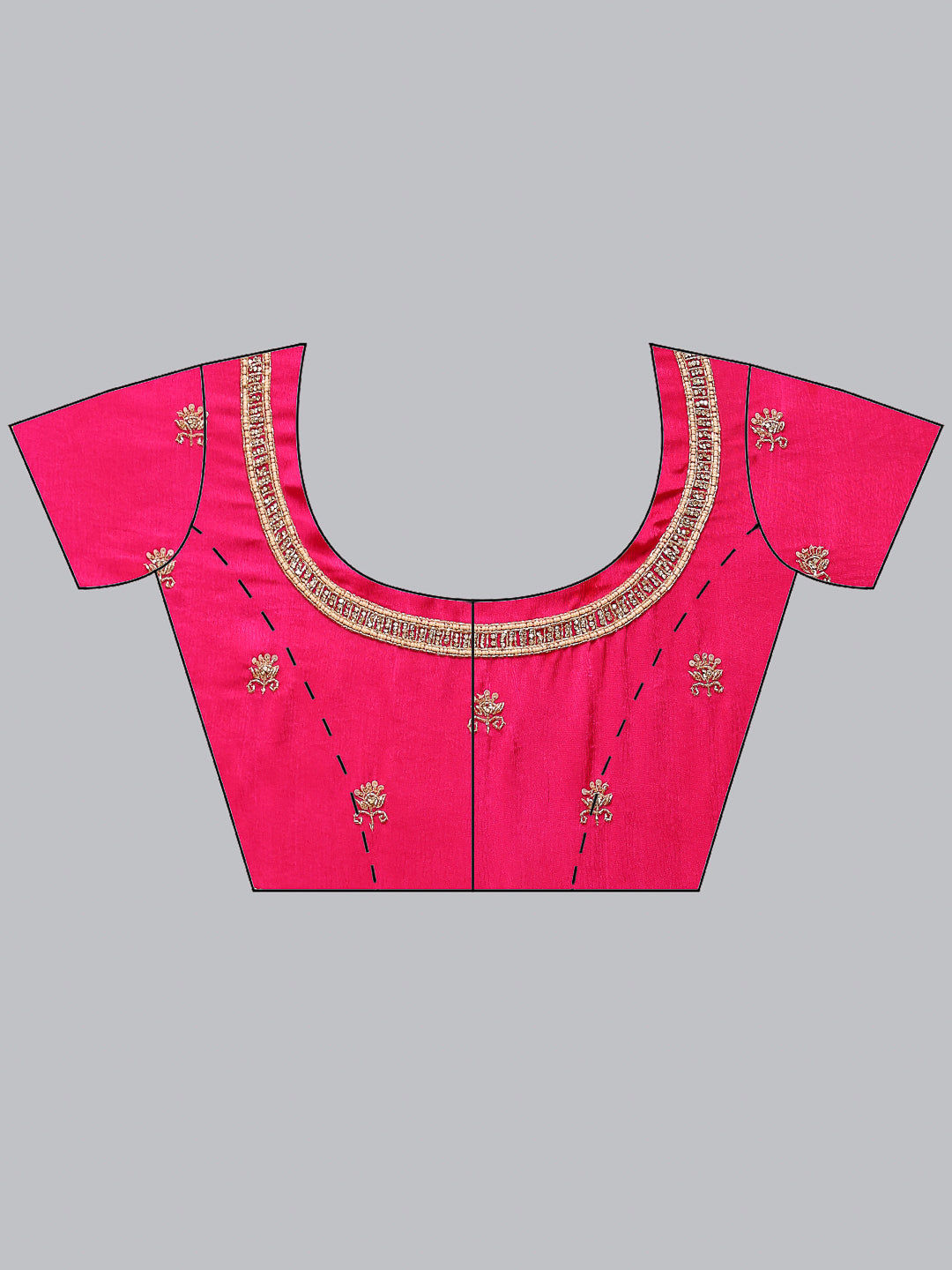 Stone Embroidered Chinon Saree